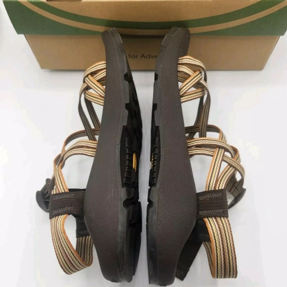 Chaco ZX2 Vibram Unaweep Striped Brown Sandals Trail Comfort Womens Size 10 - Picture 8 of 10